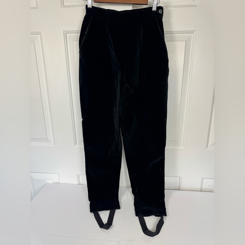 Vintage‎ Brooks Brothers Cotton Blend Black Stirrup Pants Size 4